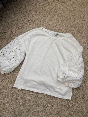 Chenault White Crewneck Cotton Tee